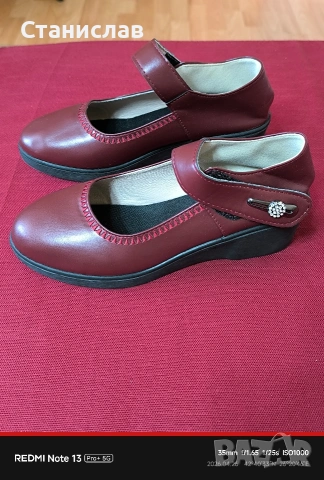 Червено дамски обувки , снимка 2 - Дамски елегантни обувки - 54316698