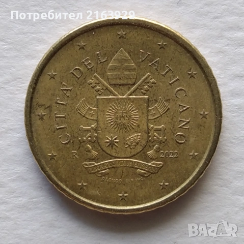 50 цента Ватикана 2022-ра година, снимка 7 - Нумизматика и бонистика - 54406157