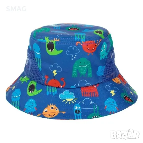 Бебешка синя шапка тип bucket с мрежеста част за момче_1250783, снимка 2 - Други - 55358789