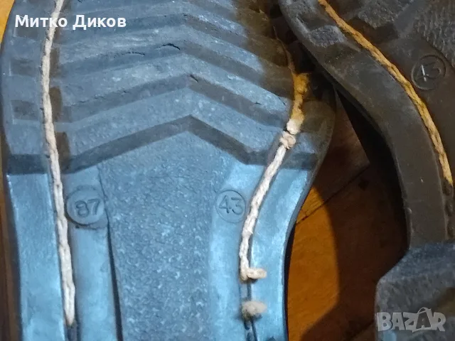 Кубинки офицерски шита подметка естеств. кожа черни от соца отлично състояние I качество размер №43, снимка 8 - Мъжки боти - 49348902