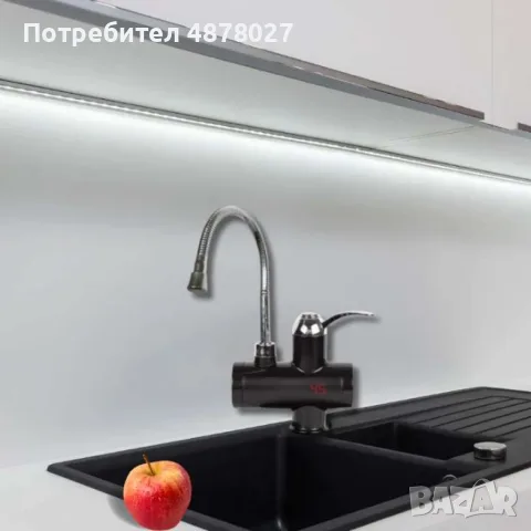Нагревател за вода с гъвкав чучур, за стена/ за плот 3000W, черен, снимка 2 - Аксесоари за кухня - 55609545