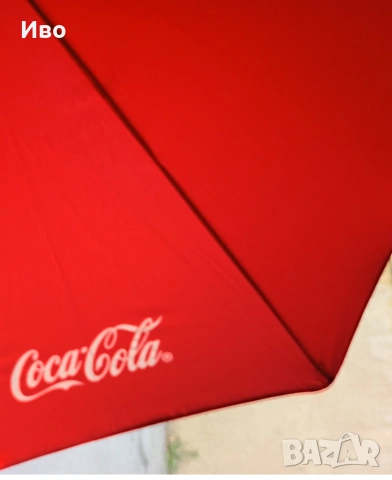 Нов плажен чадър Coca Cola ⌀ 170, височина 220 см, снимка 3 - Градински мебели, декорация  - 55240690