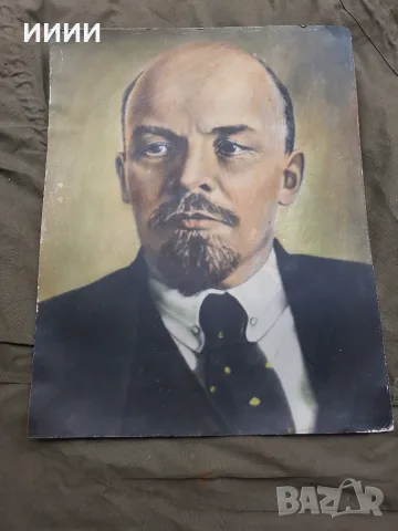 Картина портрет Ленин, снимка 2 - Антикварни и старинни предмети - 55599651