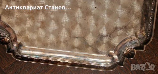 Аристократичен винтидж посребрен поднос, снимка 11 - Антикварни и старинни предмети - 55316633