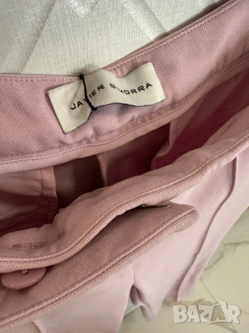 НОВ! Розов панталон широк крачол, снимка 4 - Панталони - 54035592