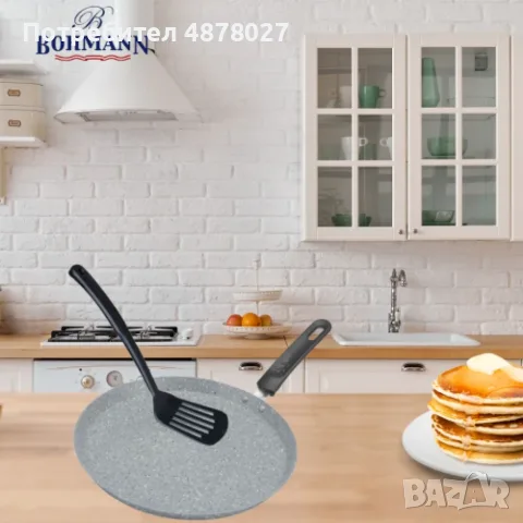 Комплект тиган за палачинки и шпатула Bohmann, снимка 5 - Съдове за готвене - 55509985