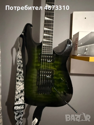 Jackson js32q transparent green burst електрическа китара, снимка 2 - Други - 54662896