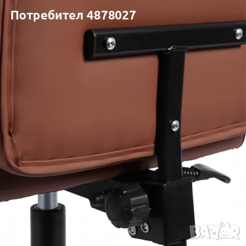 Ергономичен офис стол с лумбална опора от еко кожа – комфорт за дълги часове без болки, снимка 3 - Столове за офис - 55390595