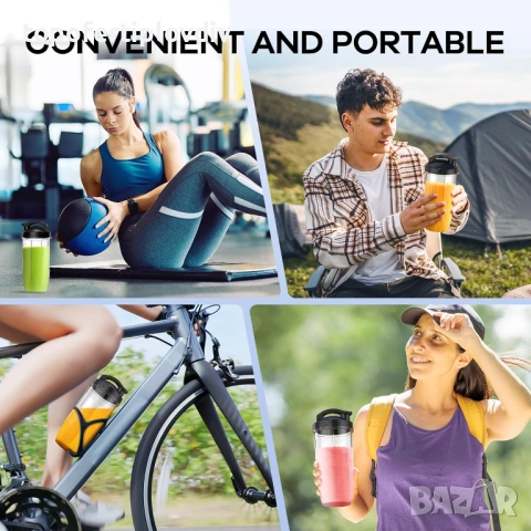 Блендер/Нутрибулет Ganiza,900 W Mini Smoothie Maker,Гаранция, снимка 5 - Блендери - 54649797