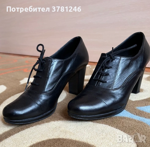 Дамски есенни обувки, естествена кожа, размер 38, снимка 2 - Дамски обувки на ток - 54645293