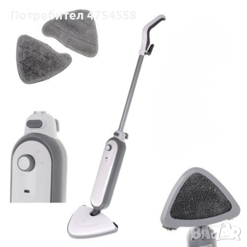 Мощен парен моп 1300W – дълбоко почистване, 25 г/мин пара и приставка за килими, снимка 7 - Други стоки за дома - 54157618