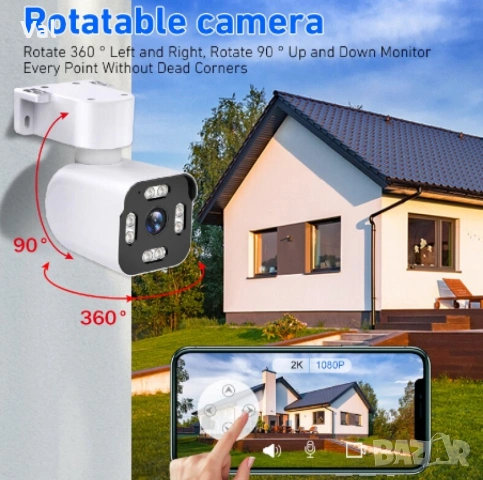 IP камера, Autodiag, 3MP, нощно виждане, двупосочно аудио, 360° въртене, снимка 2 - IP камери - 55163860