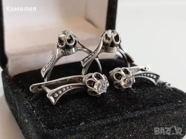 Руско сребро. Пръстен и обеци , снимка 4 - Бижутерийни комплекти - 55664280