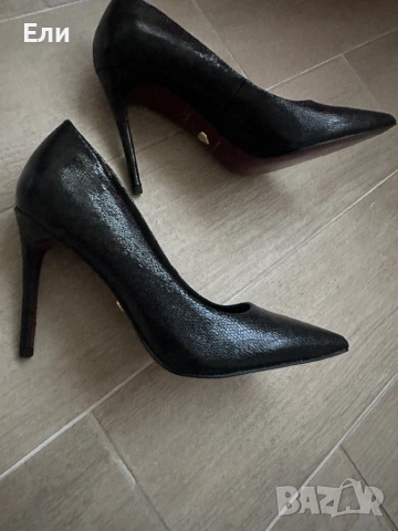 Кожени обувки на ток, снимка 5 - Дамски обувки на ток - 54346376