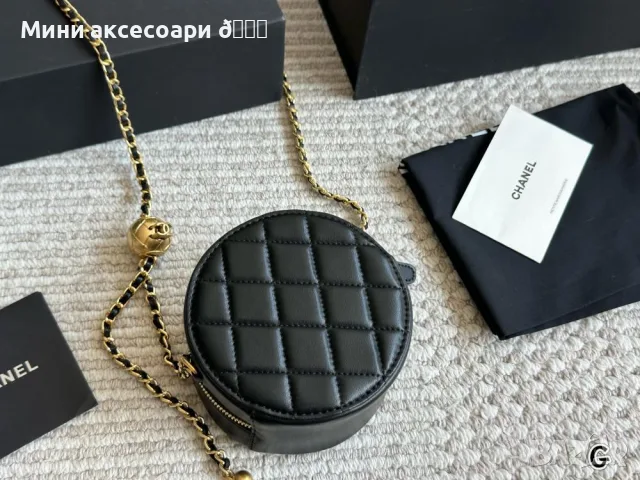 CHANEL чанта кръгла, снимка 11 - Чанти - 55465330