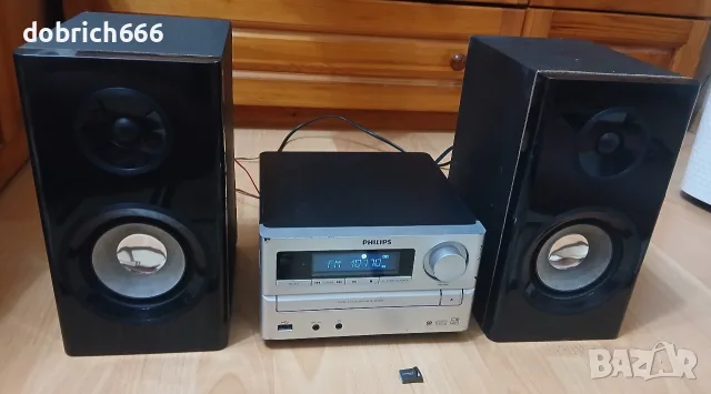 Аудио уредба Philips USB FM Aux с тонколони 20 евро