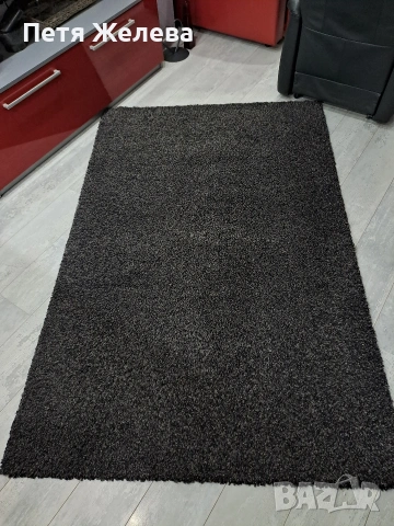 Килим /графитено сив/-195/130см, снимка 2 - Килими - 55009782