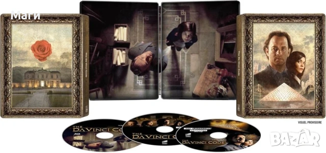 The Da Vinci Code / 20th Anniversary Edition - 4K Ultra HD + Blu Ray + bonus disc STELBOOK без Бг , снимка 2 - Blu-Ray филми - 55118811