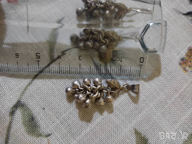 Сребърен комплект Грозде, снимка 2 - Колиета, медальони, синджири - 54232996