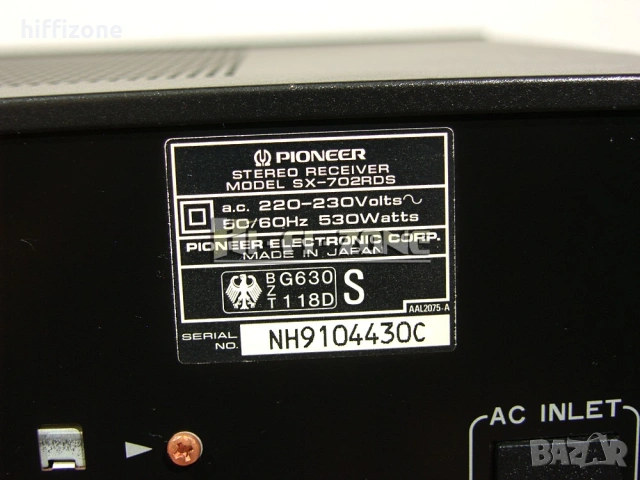 Ресивър  Pioneer sx-702rds /1, снимка 9 - Ресийвъри, усилватели, смесителни пултове - 54763108