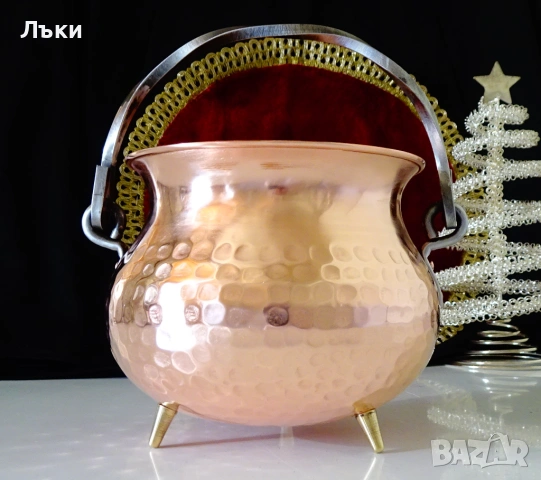 Медно менче 1 литър,чиста червена мед. 