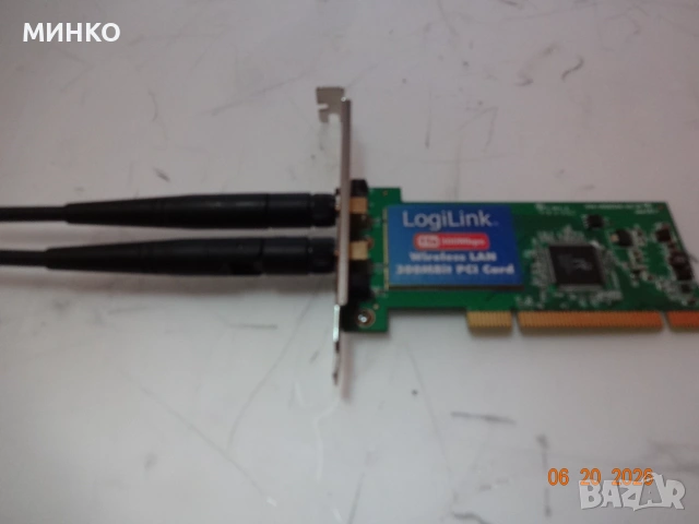 LogiLink WLAN PCI Card 300 MBit 802.11n, снимка 2 - Други - 54987771