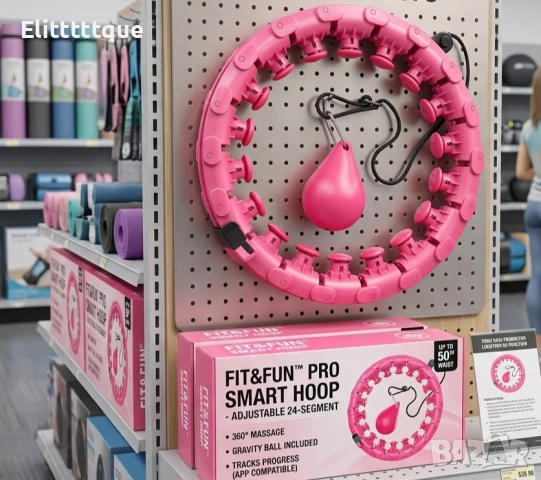 Смарт 3D Hula Hoop с тежест и масажни възли – Регулируем фитнес обръч за стягане на талията и корема