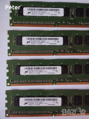 16 GB (4x4 GB) DDR3 1600 MHz ECC - MICRON , снимка 2 - RAM памет - 54166562