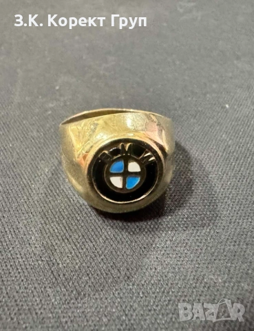 Златен пръстен BMW 14К 585, снимка 5 - Пръстени - 54936102