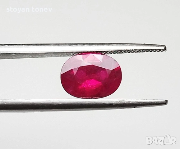 Изключителен естествен рубин от Мианмар 1,52 карата! Сертификат!, снимка 8 - Други - 54156349