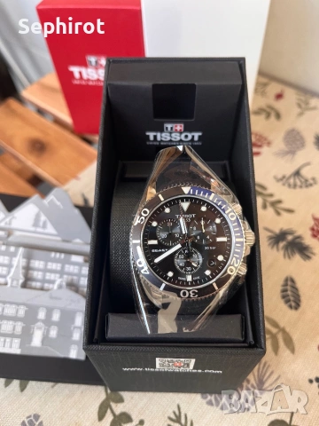 ЧИСТО НОВ Tissot Seastar 1000 Chronograph (Пълен комплект)