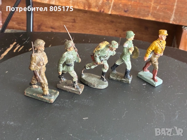Стари фигурки войници.Durso Elastolin Lineol, снимка 3 - Колекции - 54296039