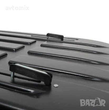 Автобокс Junior Altro 200x90x41cm с 70 mm крепежи, с двустранно отваряне с ключ, 500 литра - черен, снимка 5 - Аксесоари и консумативи - 53972341