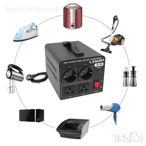 Трансформатор на напрежение, преобразуване от AC 110V  към AC 220V,Cantonape 2000 W, снимка 2 - Друга електроника - 54144397