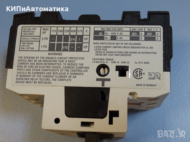 моторна защита Omron J7M-AM-1.6 Motor protection circuit breaker 1-1.6A, снимка 4 - Резервни части за машини - 54525582
