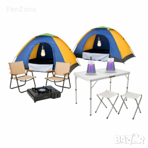Къмпинг комплект,палатка,маса,газов котлов Muhler,лампа плотив комари