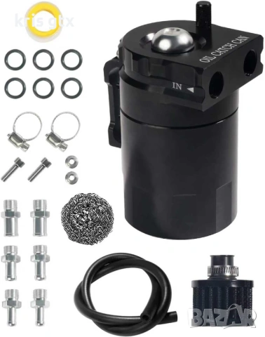 Oil Catch Can / Маслоуловител алуминиев baffled универсален кеч кен 300ml
