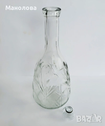 Винтидж гарафа от пресовано стъкло (pressed glass)., снимка 2 - Други ценни предмети - 54461785