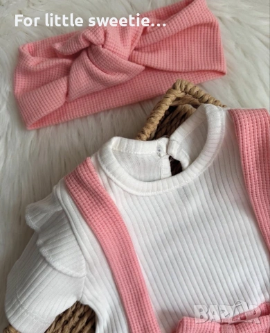 Сладко памучно боди с лента за глава 🎀 , снимка 2 - Други - 55026735