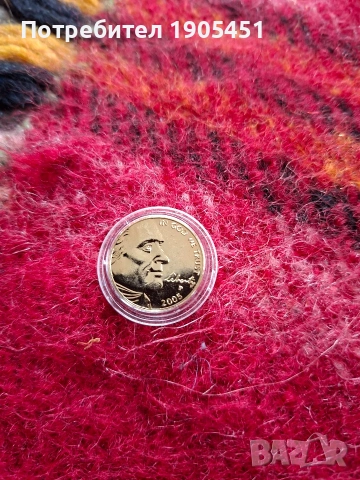 5 cent USA 🇺🇸 24карата позлатена Томас Джеферсън, снимка 5 - Нумизматика и бонистика - 54780972