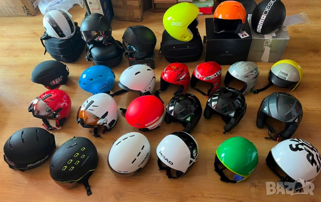 КАСКИ НОВИ и ИЗПОЛЗВАНИ РАЗМЕРИ от 52см до 63см RUROC,OAKLEY,HEAD,DAINESE,CASCO,KASK,POC,LANGE,ROSSI