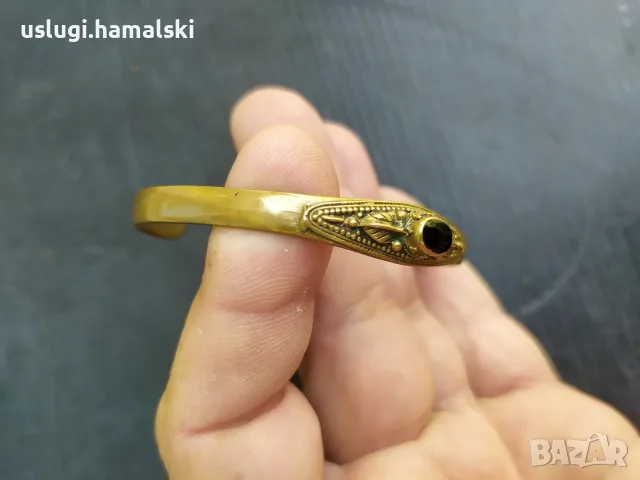 Стара гривна с камък, снимка 4 - Антикварни и старинни предмети - 55339897