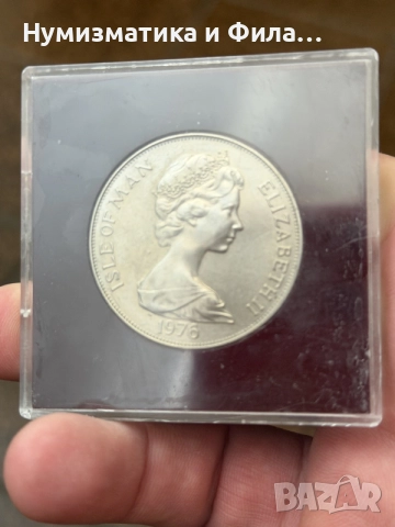 1 крона 1976 г. остров Ман , снимка 4 - Нумизматика и бонистика - 55329809