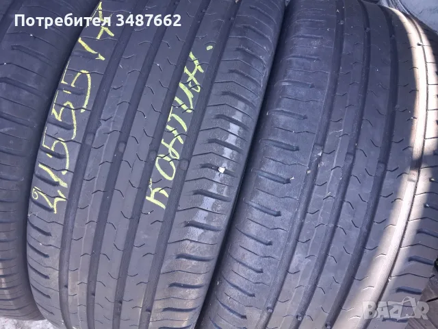 215 55 17 Континентал 4броя летни , снимка 2 - Гуми и джанти - 55612910