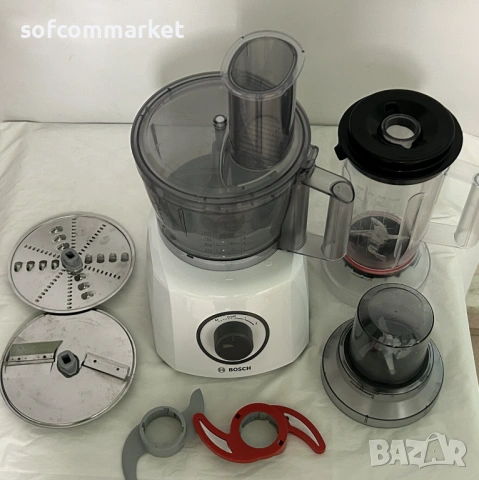 Кухненски робот Bosch MCM3100W MultiTalent 3 + екстра приставки, снимка 2 - Кухненски роботи - 54677383