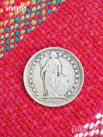  Сребърна монета 1/2 франк 1942 , снимка 2 - Нумизматика и бонистика - 54383406