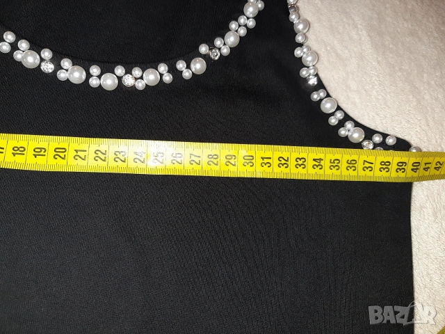 Черен елегантен топ р-р M/L, снимка 4 - Корсети, бюстиета, топове - 54367801