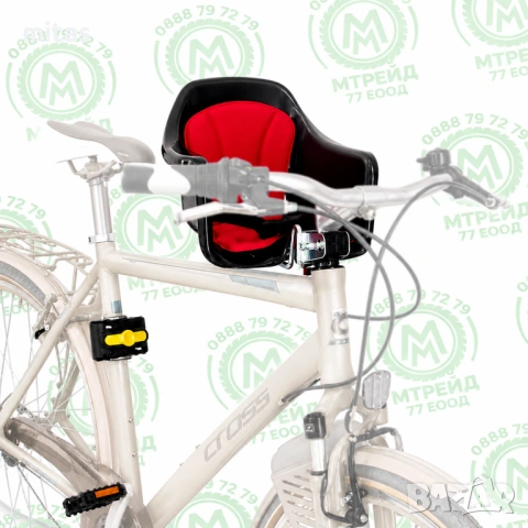 Детско столче за велосипед HTP MILU, преден монтаж за кормило, 9-36 м., до 15 кг