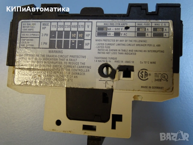 моторна защита Omron J7M-AM-1 Motor protection circuit breaker 1A, снимка 4 - Резервни части за машини - 54525832