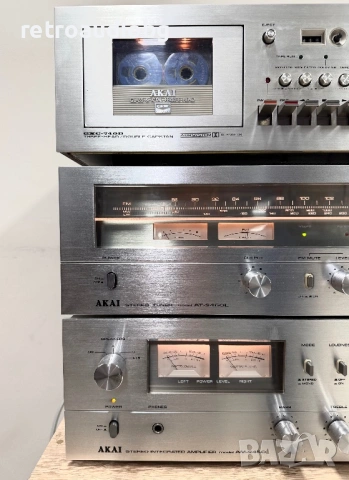 🔊Топ ретро аудио сет - система AKAI AM-2450, AT-2450L, GXC-740D🔊, снимка 4 - Аудиосистеми - 53963795